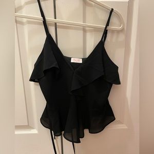Small black Pink Lily tank blouse